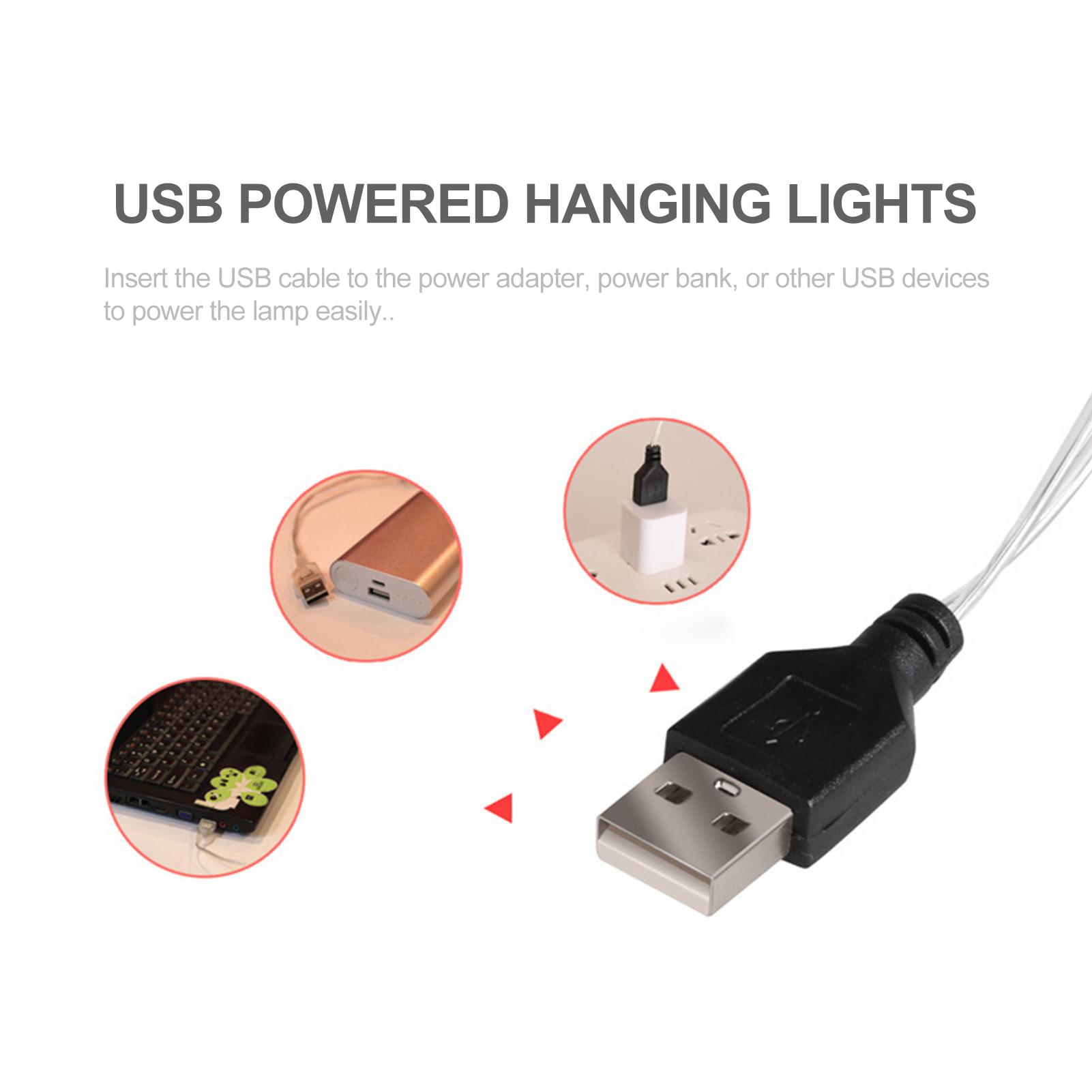 Đèn treo 3D lấp lánh được làm từ tấm acrylic trong suốt chất lượng cao,dây 5 chiếc màu trắng ấm áp trang trí giáng sinh