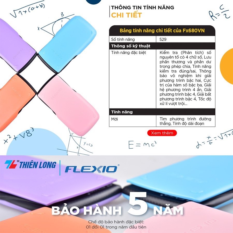 Máy tính khoa học Flexio FX680VN