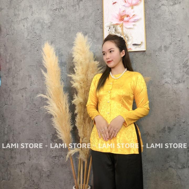 Đồ Lam Đi Chùa- Đồ Bà Ba Kèm Quần Đen BigSize Cực Kì Sang Trọng