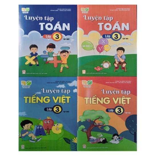 Sách - Combo 4 cuốn Luyện tập Toán + Tiếng Việt Lớp 3 ( Kết Nối Tri Thức )