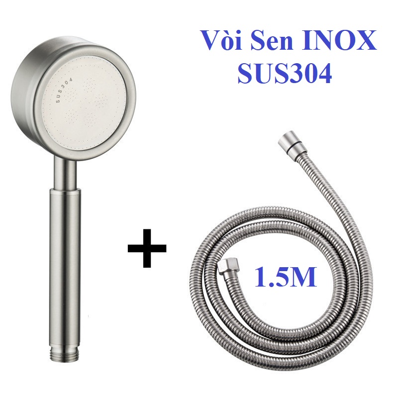 Vòi Hoa Sen Nhà Tắm INOX 304 Tăng Áp Lực Nước Có Kèm Dây 1,5m - OENON