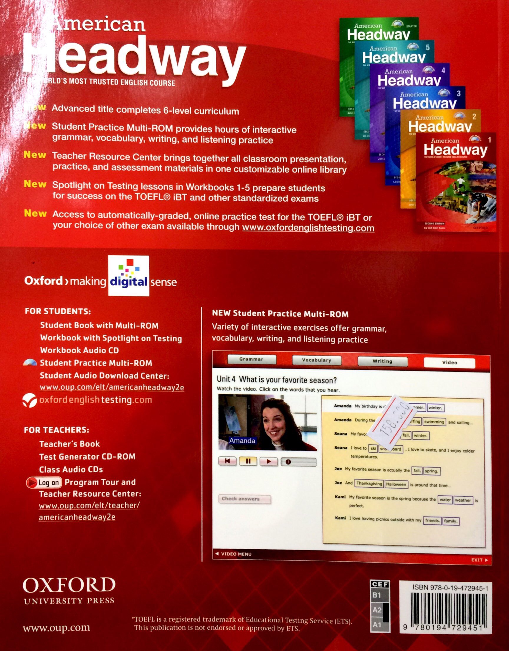 American Headway, Second Edition 1: Student Book With Multi-Rom