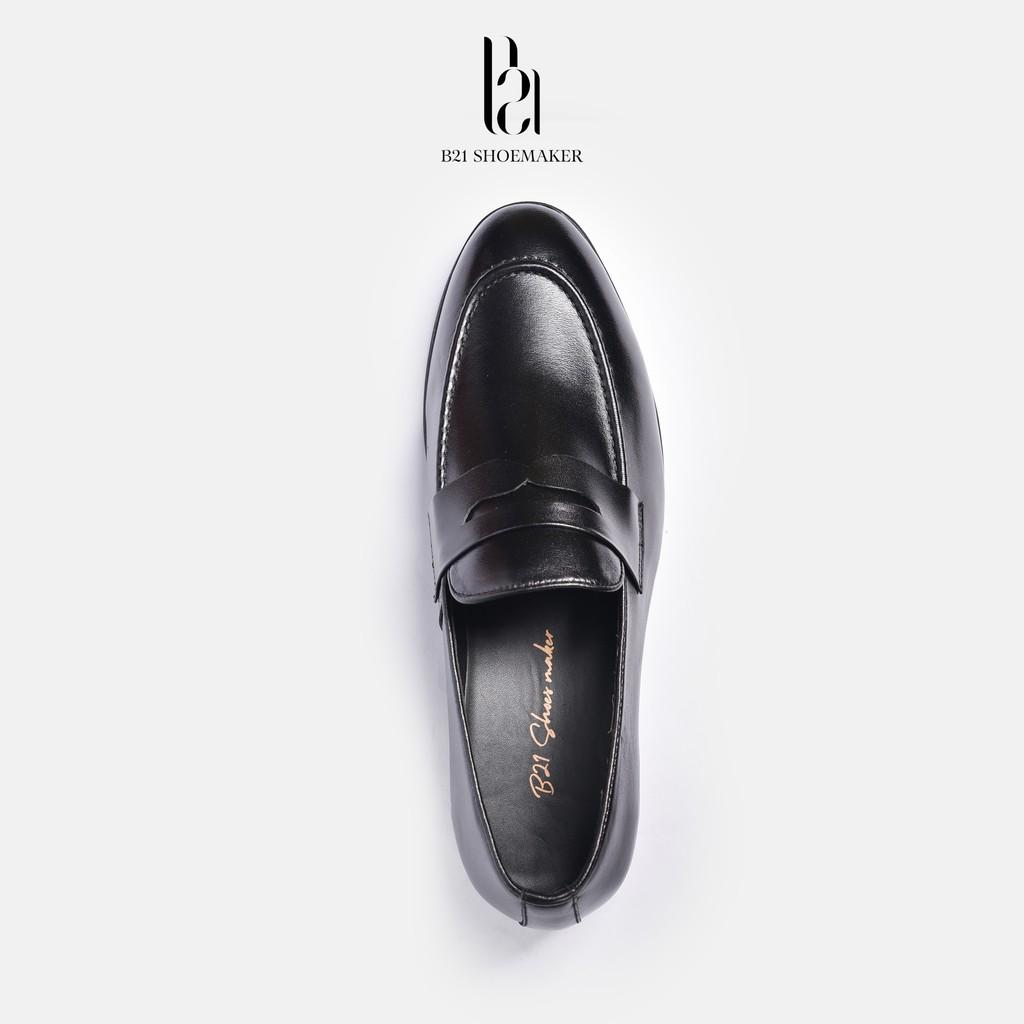 Giày Lười Nam Da Bò Công Sở Đế Cao Su Tăng Chiều Cao Phong Cách Lịch Lãm Full Box - B21 Shoemaker