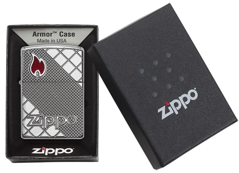 Bật Lửa Zippo Armor Tile Mosaic Polished Chrome 29098