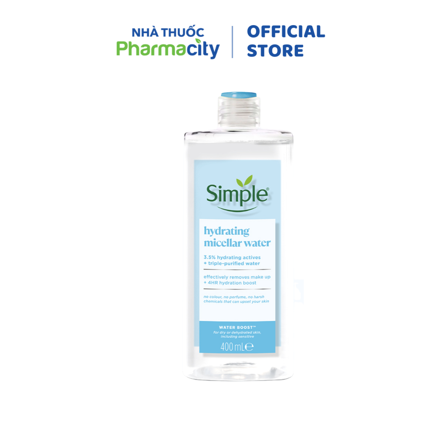 Nước Tẩy Trang Simple Làm Sạch Và Cấp Ẩm (Chai 400ml)