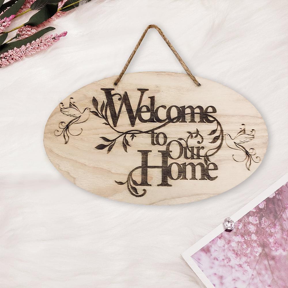 Bảng Gỗ Welcome Bàng gỗ DIY - Bảng khắc theo yêu cầu