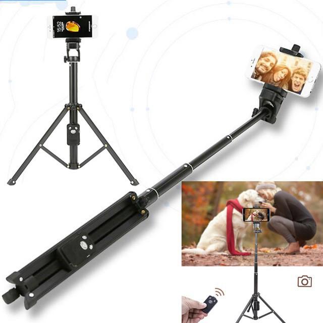 Gậy Chụp Hình Tripod 3 Chân Đa Năng 1688 Có Remote Bluetooth - Gậy Tự Sướng Kiêm Chân Đế Kẹp Điện Thoại, Máy Ảnh