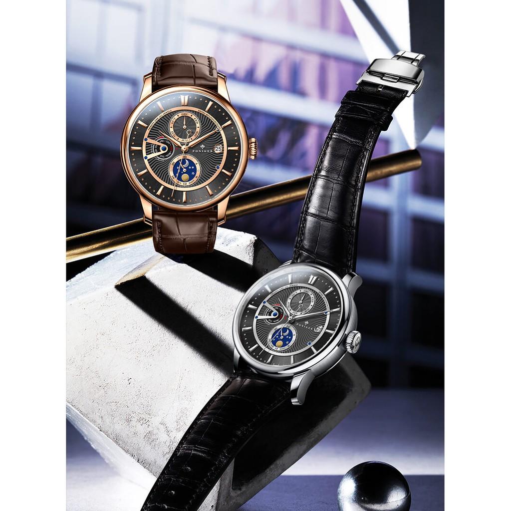 Đồng hồ nam PONIGER P813-2 Chính hãng Thụy Sỹ,Fullbox, Kính sapphire ,chống xước,chống nước, Mới 100%,Bảo hành 24 tháng