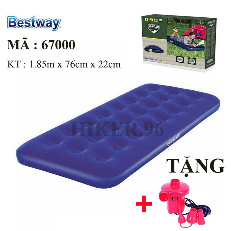 Đệm Hơi Đệm Hơi Cao Cấp Bestway Kèm Bơm Điện 2 Chiều