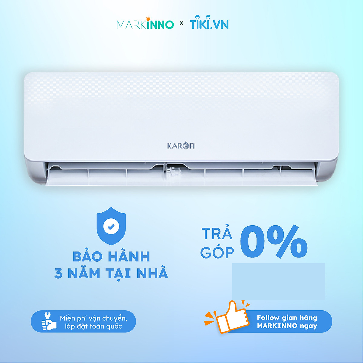 Máy điều hòa không khí KAROFI KDC-WF312 12000BTU, công nghệ thông minh 4 tự động hàng chính hãng - Giao Toàn Quốc