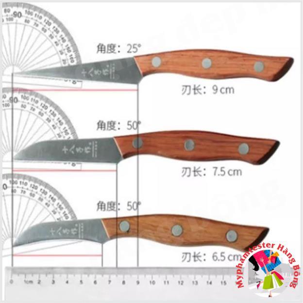 Combo bộ 3 tỉa dau củ quả cán gỗ