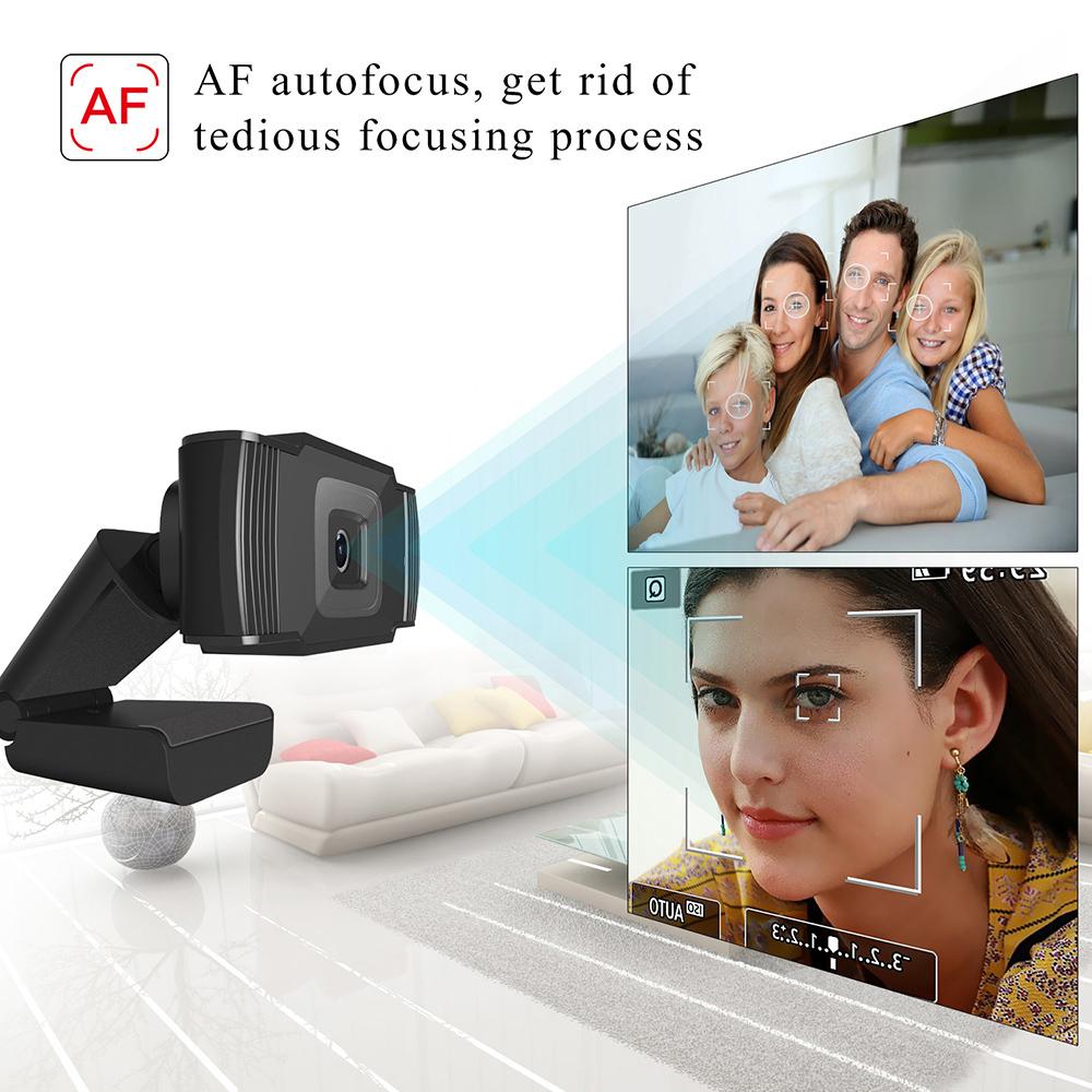 Webcam HXSJ S70 HD tự động lấy nét 5 Megapixel hỗ trợ Cuộc gọi video 720P 1080