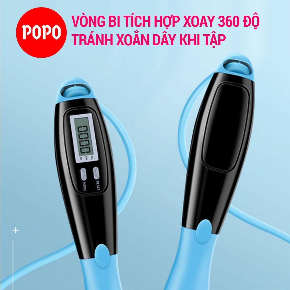 Dây nhảy đếm vòng POPO XS1102, đếm số tự động có chế độ nhảy không cần dây