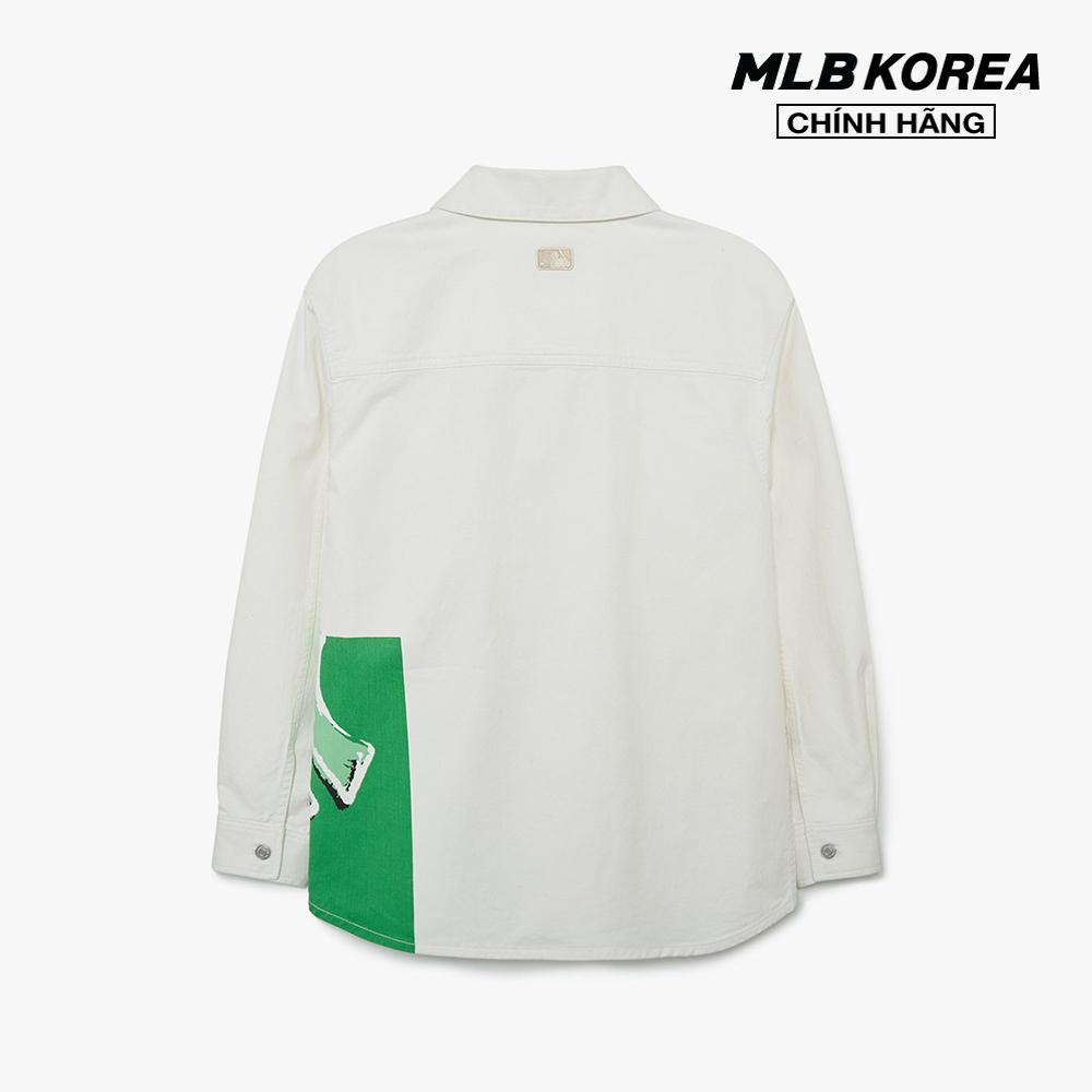 MLB - Áo sơ mi denim unisex tay dài Pop Art Graphic 3ADRL0131-50CRS