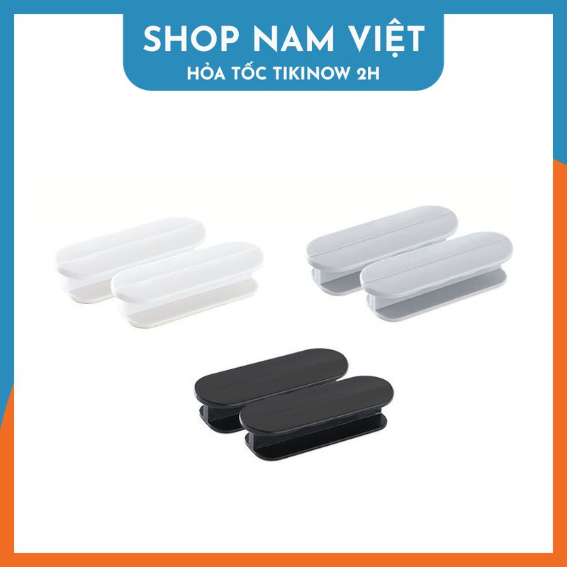 Set 2 Tay Nắm Cửa Tủ, Cửa Kéo Kèm Keo Dán Không Cần Khoan