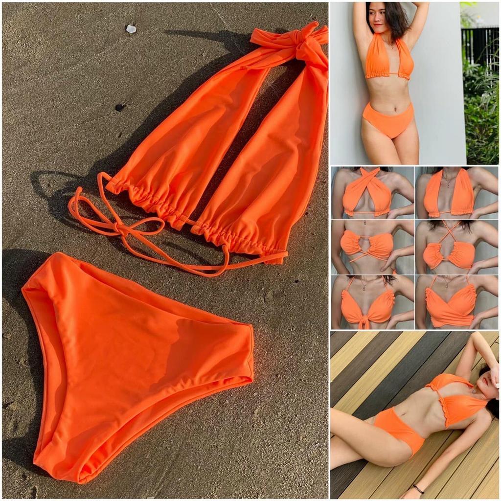 BIKINI 2 MẢNH MÀU CAM CAROT BIKINI UMI