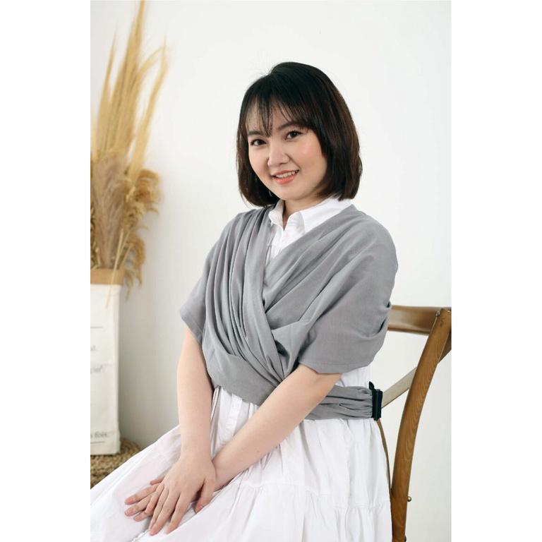 Địu vải cho bé màu ghi Jumy size sơ sinh đến 13kg