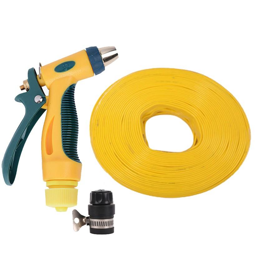 Bộ dây vòi xịt nước rửa xe,tưới cây tăng áp 3 lần 15m