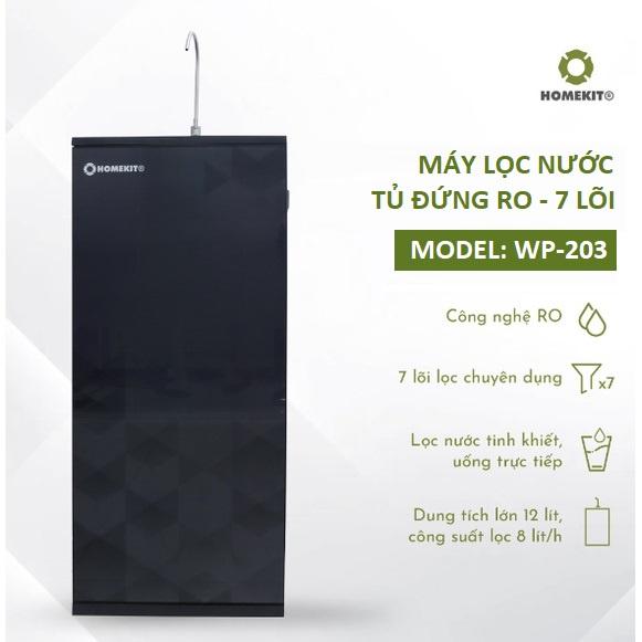 Máy lọc nước tinh khiết RO 7 lõi HOMEKIT WP-203 uống trực tiếp - lắp đặt tận nhà, bảo hành 12 tháng - Hàng chính hãng