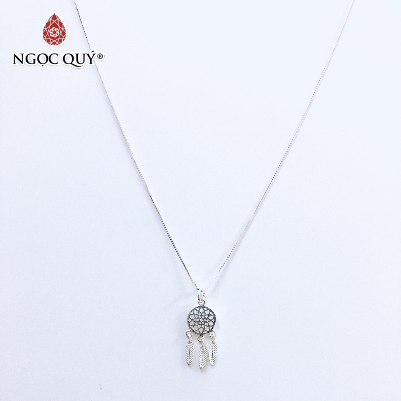 Dây chuyền bạc mặt dream catcher - Ngọc Quý Gemstones