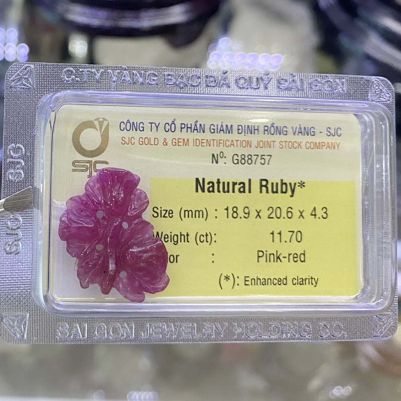 Hoa Hồng Ly Ly Đá Ruby Kiểm Định Tự Nhiên Phong Thuỷ