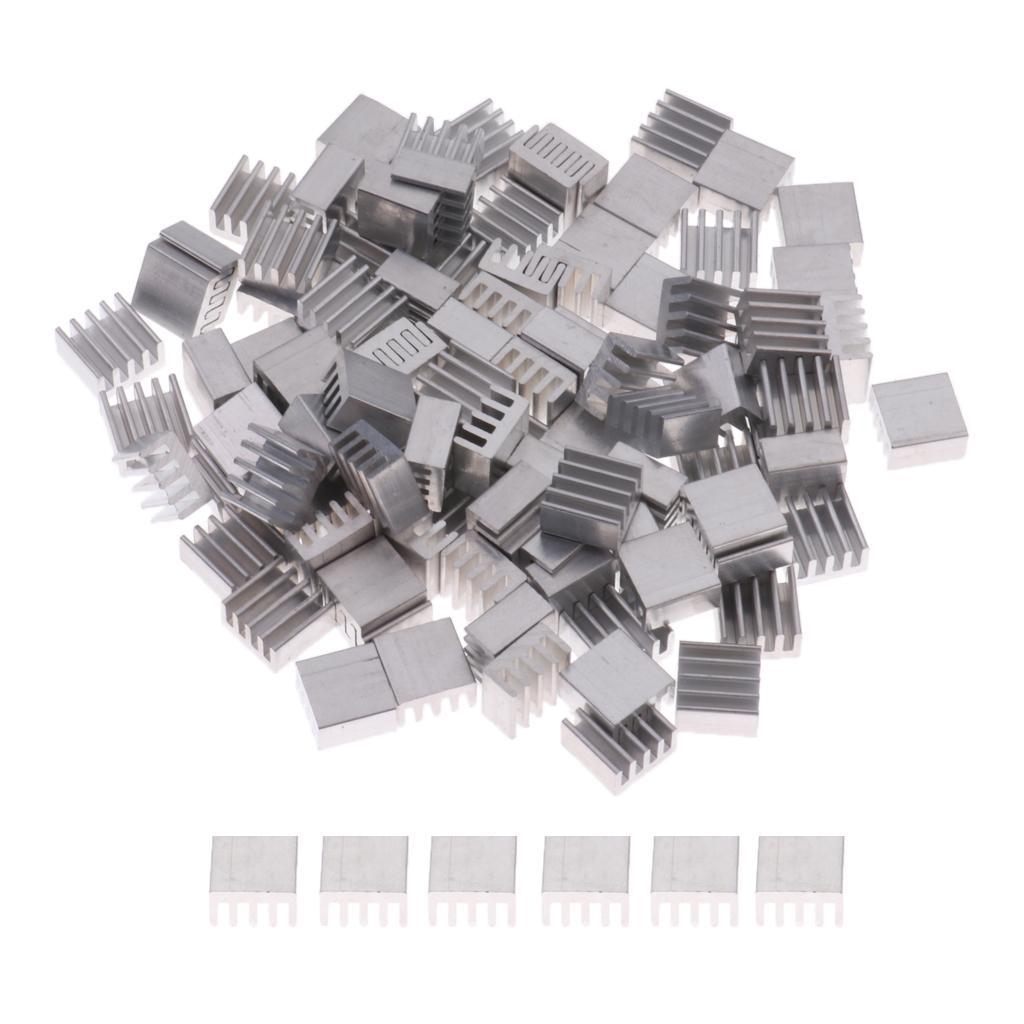 100PCS Raspberry Pi Heatsink Cooler Fin for Transistor Semiconductor Devices