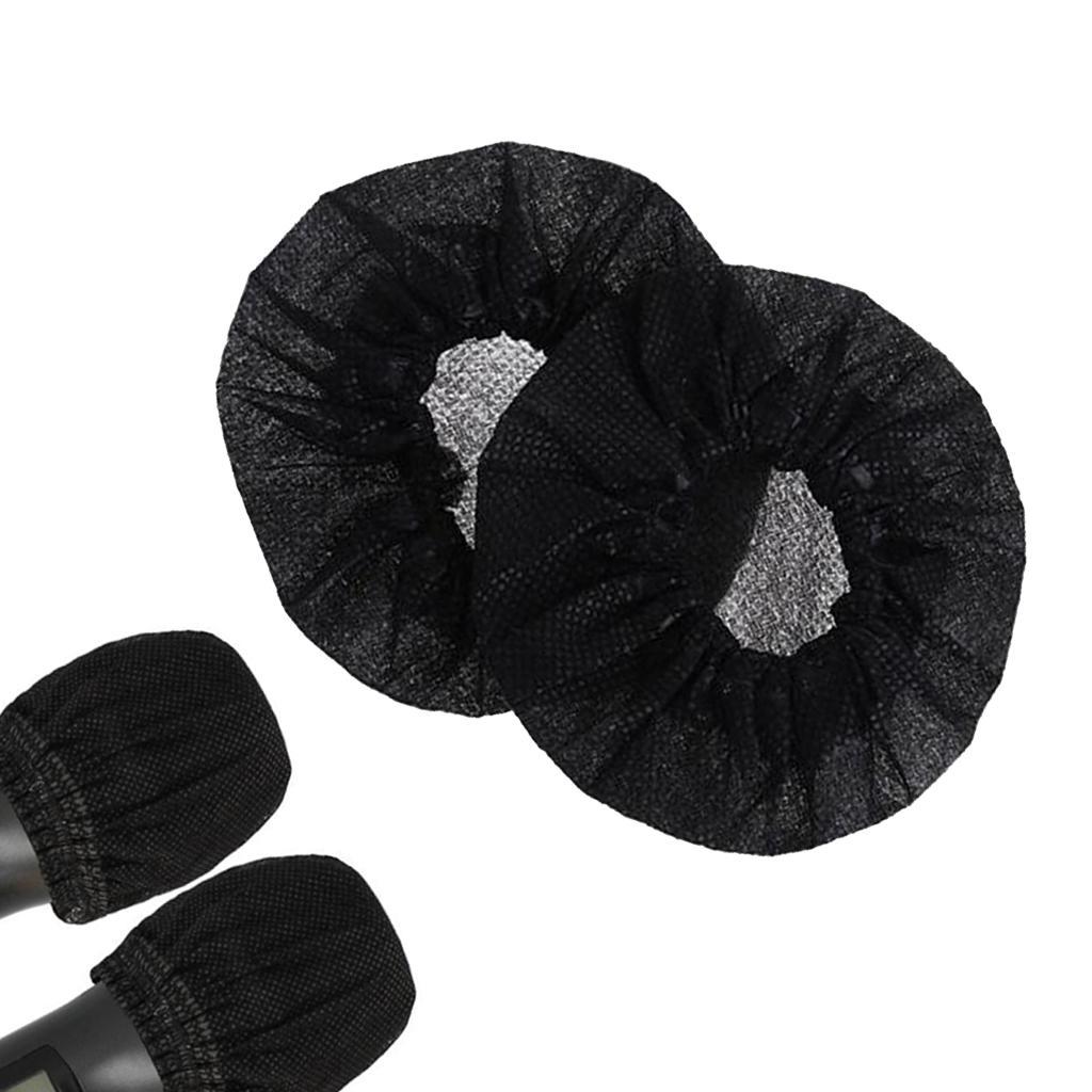 400 / Pack Disposable Microphone Cover Handheld Microphone Covers Black White