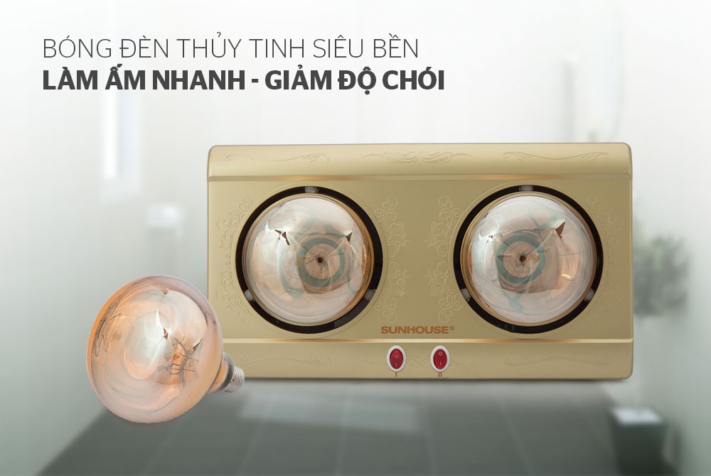 Đèn sưởi phòng tắm SUNHOUSE SHD3812 - Hàng chính hãng