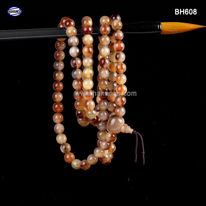 Chuỗi vòng tay/cổ 2 trong 1 với 108 hạt/8mm bằng sừng Trâu và Sừng bò Châu Phi BH608 - phong thủy - Tĩnh Tâm