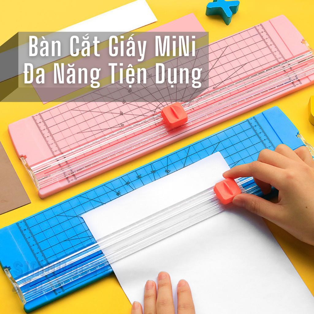 Bàn Cắt Giấy Mini Khổ A3/A4/A5 Tiện Dụng Cắt Được Giấy 300gsm Tặng Kèm 5 Lưỡi Dao Thay Thế