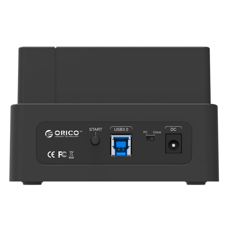 Đế ổ cứng (Docking) 2 khe cắm: 3.5&quot; và 2.5&quot; SATA 3 USB 3.0 Orico 6628US3-C - Hàng nhập khẩu