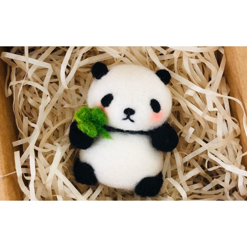 Hướng dẫn bộ len chọc Panda Đang ngủ - Bộ chọc len bằng móc khoá đơn giản, làm quà tặng ý nghĩa, món quà DIY,