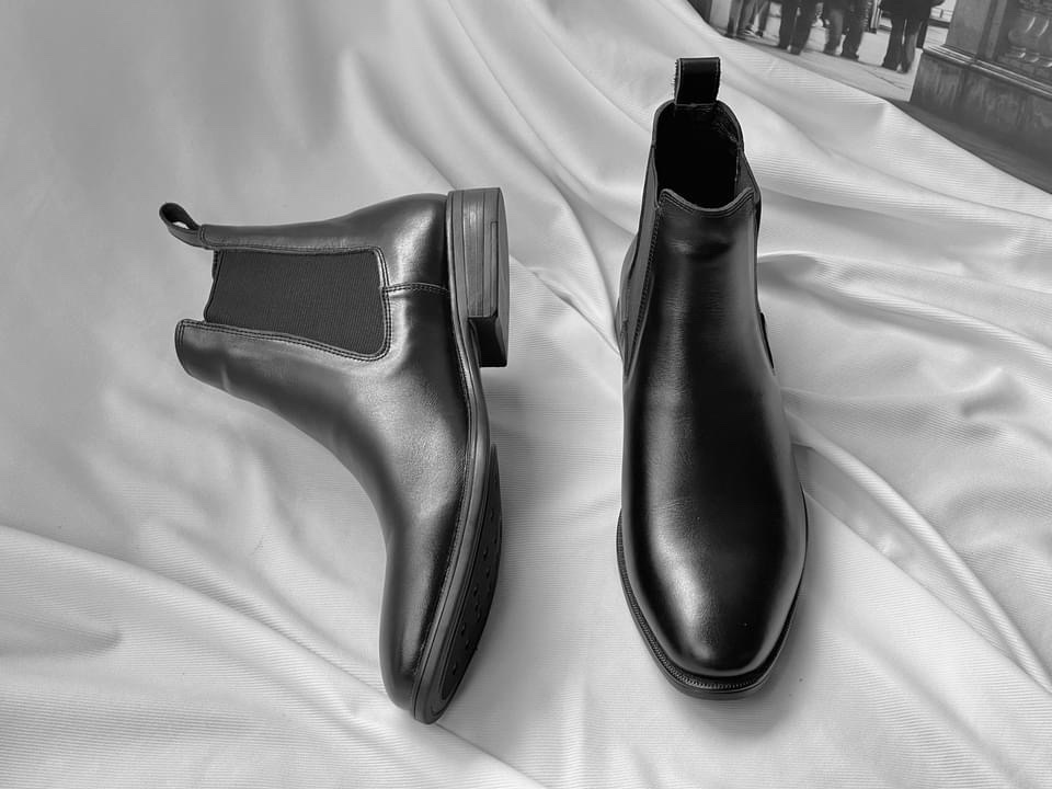 Chelsea Boots Nam Classic Dáng Chuẩn Cổ Chun Thiết Kế ôm Chân Cực Tôn Dáng