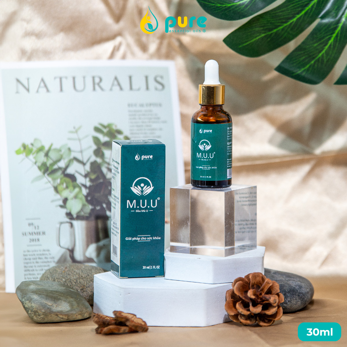 Dầu mù u M.U.U - Chăm sóc làn da, giảm bỏng, giảm ngứa, giảm hăm tã 30ml