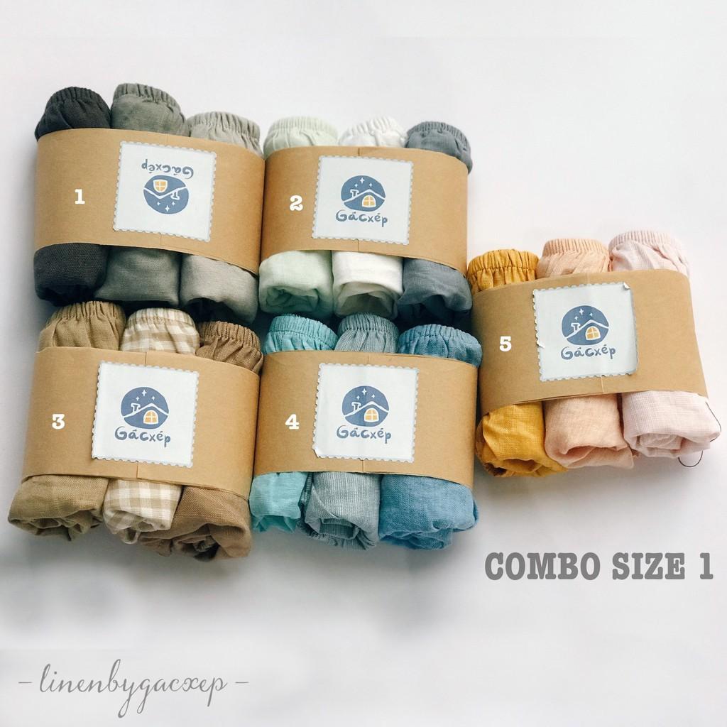 Combo 3 Quần Chip Linen cho bé