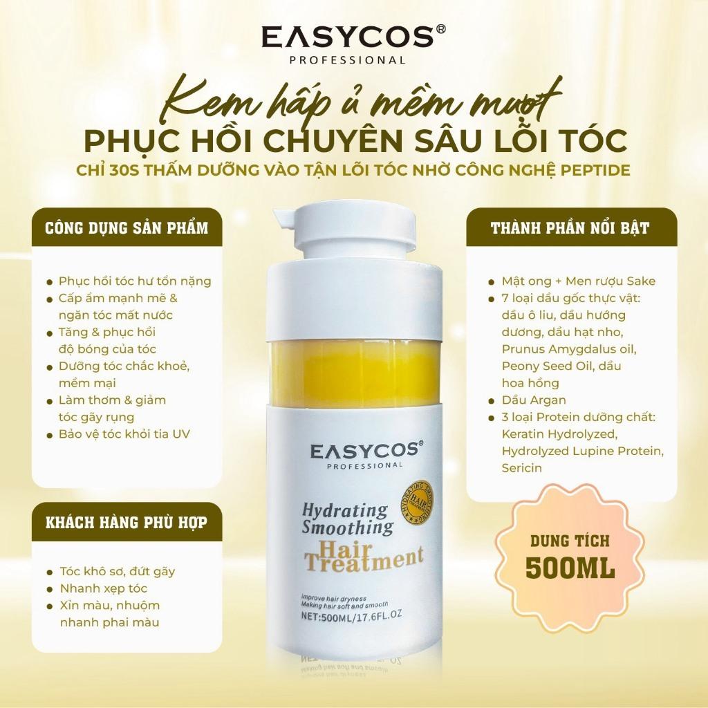 Kem Ủ Tóc Easycos Phục Hồi Bóng Mượt Chuyên Sâu 500ml + Gội xả gói Karseell 15ml