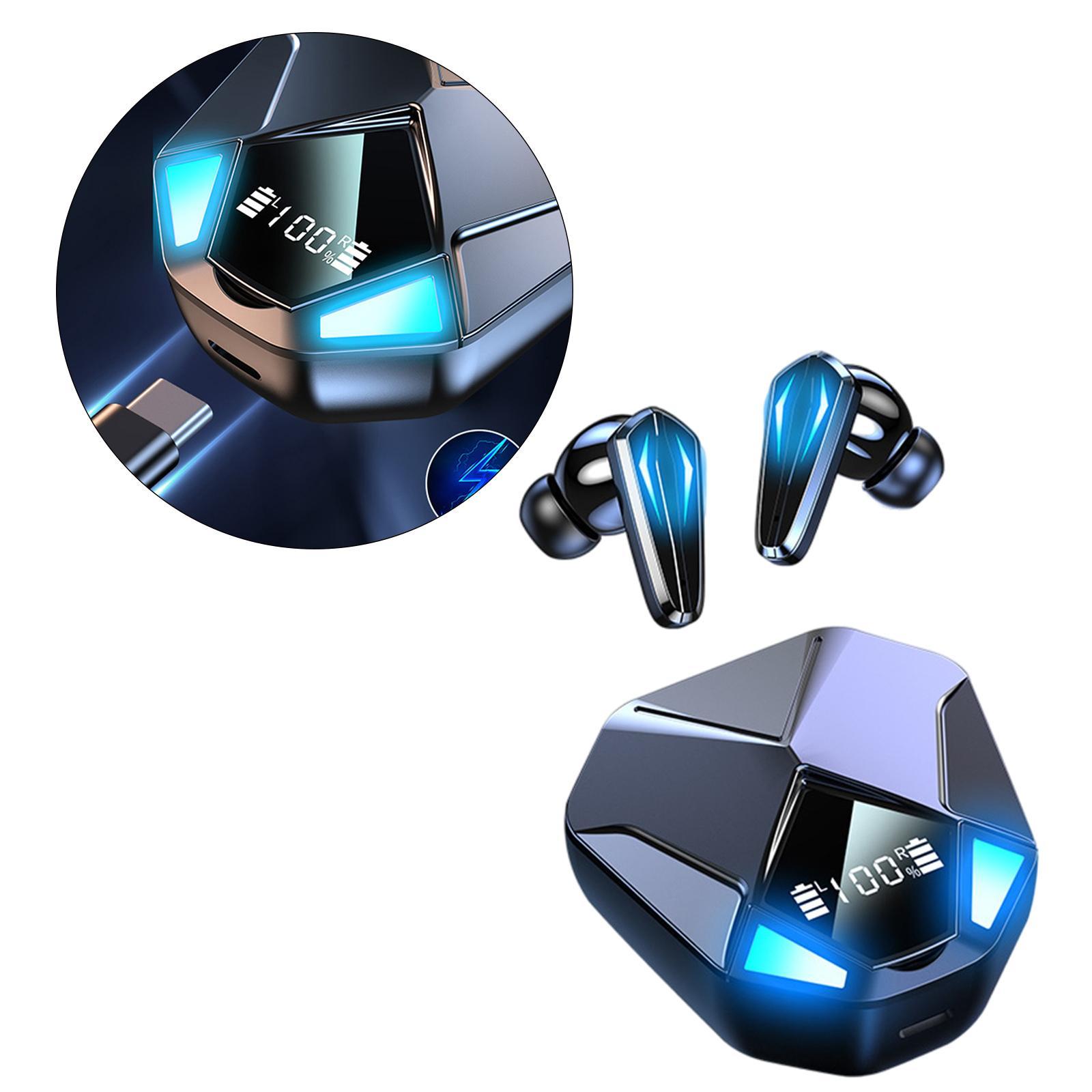 Bluetooth 5.1 Stereo Gaming Cool Light Touch Control w/Mic Fitness