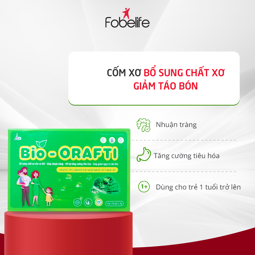 Gói Uống Bổ Sung Chất Xơ Giúp Giảm Táo Bón BIO- ORAFTI