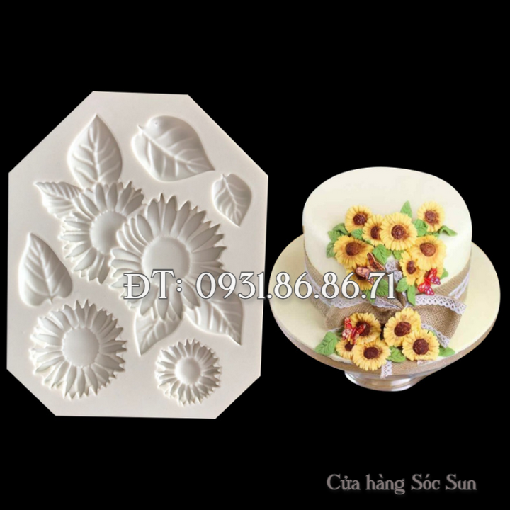 Khuôn silicon hoa hướng dương - Mã số 1063