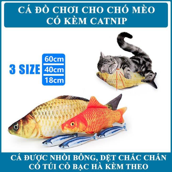 Cá Nhồi Bông Catnip Đồ Chơi Cho Mèo Vui Vẻ - Phụ Kiện Cho Thú Cưng