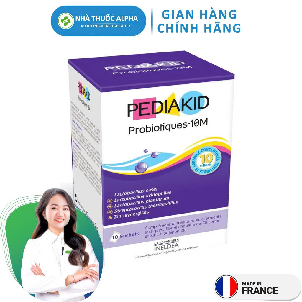 Men tiêu hóa Pediakid Probiotiques 10M của Pháp, 10 gói