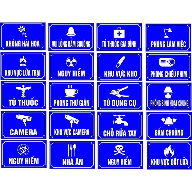 Decal dán, bảng mica phòng tắm, nhà vệ sinh, phòng bếp, lối đi, phòng sinh hoạt....