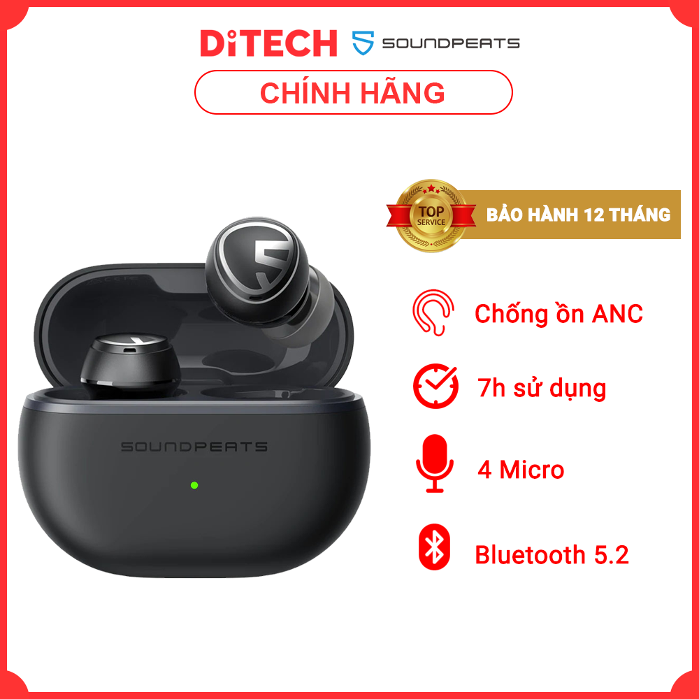 Tai nghe Bluetooth Earbuds SoundPeats Mini Pro - Hàng chính hãng