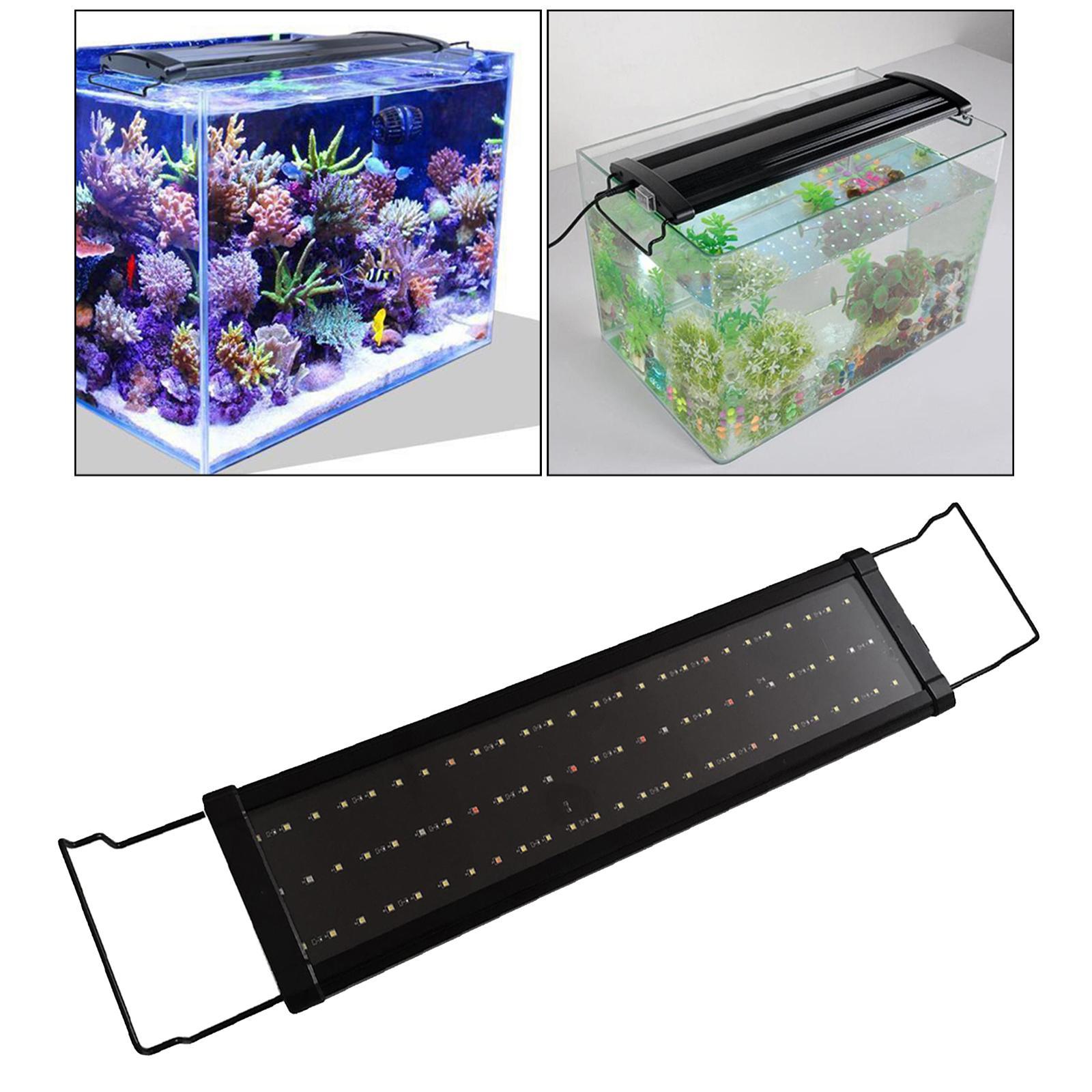 LED Aquarium Light Fishes Tank Light with Extendable Brackets Full Spectrum