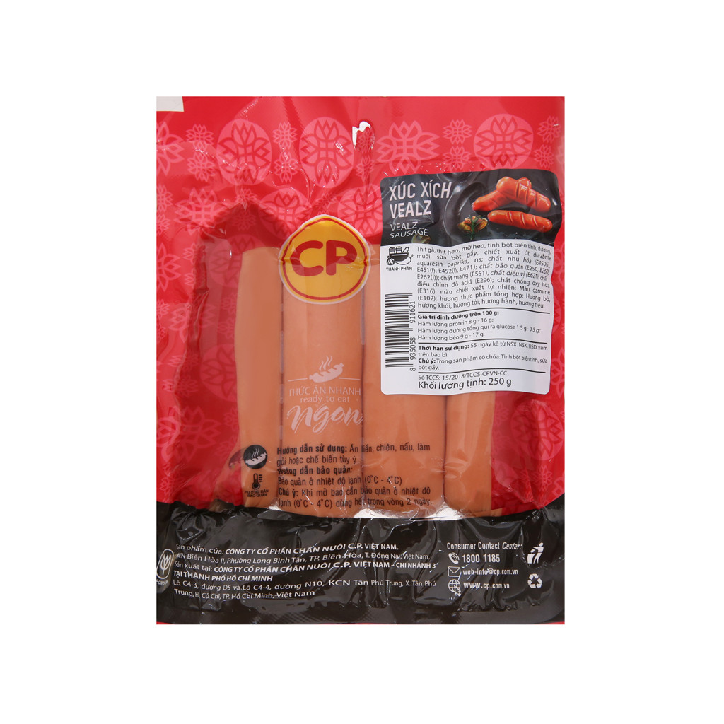 - Xúc xích Veal CP - Loại 500g