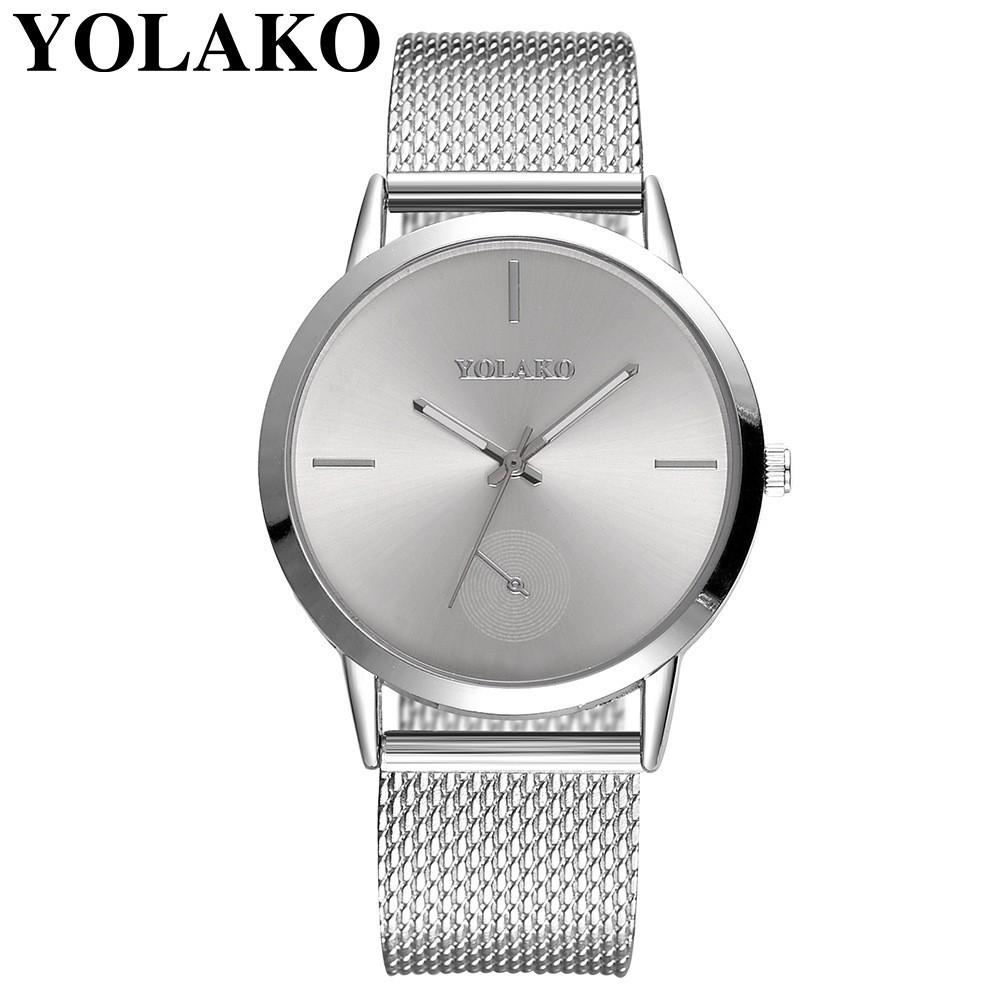 Đồng hồ đeo tay bộ máy thạch anh analog dây đeo thép thông thường dành cho nữ YK25