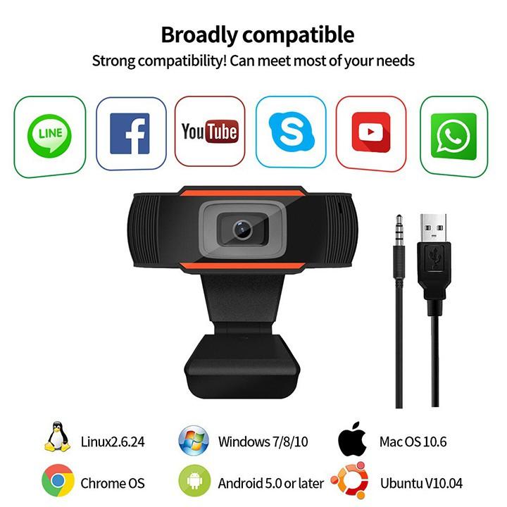 Webcam có mic cho máy tính  720P Chuyên Dụng Cho Livestream Học Và Làm Việc Online