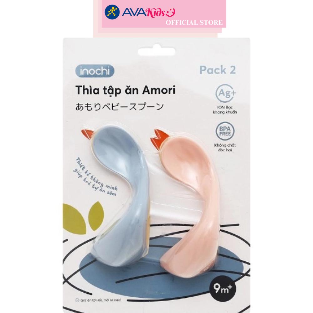 Bộ 2 muỗng Inochi tập ăn Amori - màu ngẫu nhiên