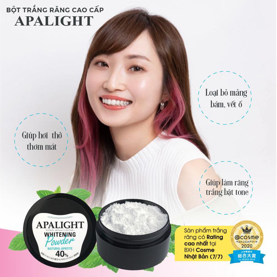 BỘT TRẮNG RĂNG APALIGHT WHITENING POWDER 26G