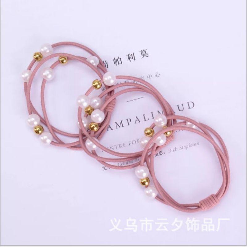 Set 10 Chun Cột Tóc Đính Ngọc Nhân Tạo Đáng Yêu Phong Cách Hàn Quốc Hottrend 2020